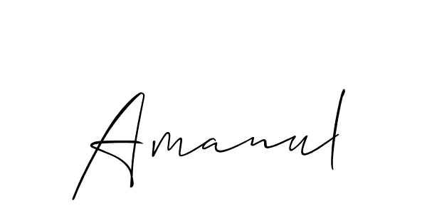 How to Draw Amanul signature style? Allison_Script is a latest design signature styles for name Amanul. Amanul signature style 2 images and pictures png