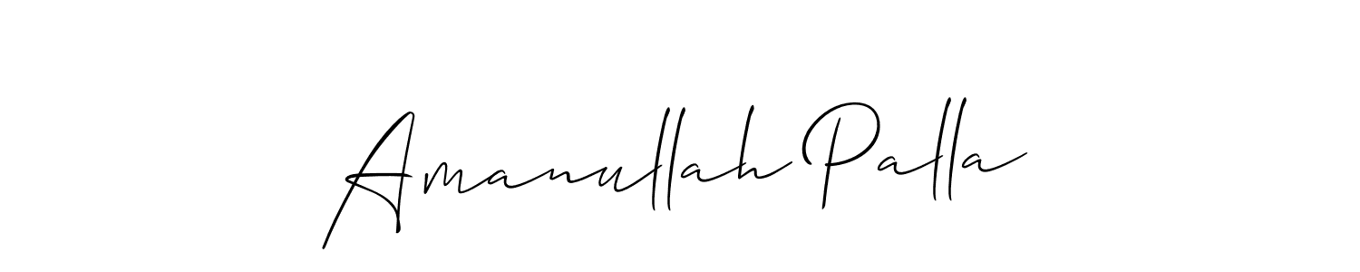 Amanullah Palla stylish signature style. Best Handwritten Sign (Allison_Script) for my name. Handwritten Signature Collection Ideas for my name Amanullah Palla. Amanullah Palla signature style 2 images and pictures png