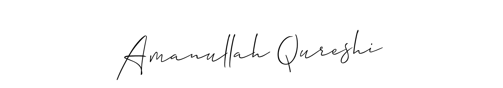 This is the best signature style for the Amanullah Qureshi name. Also you like these signature font (Allison_Script). Mix name signature. Amanullah Qureshi signature style 2 images and pictures png