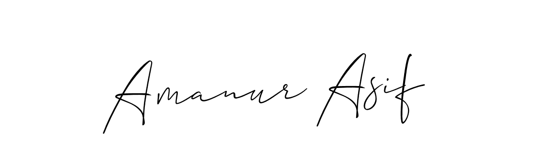 Create a beautiful signature design for name Amanur Asif. With this signature (Allison_Script) fonts, you can make a handwritten signature for free. Amanur Asif signature style 2 images and pictures png