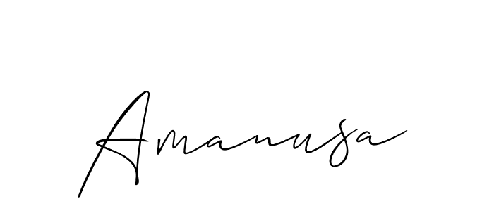 How to make Amanusa name signature. Use Allison_Script style for creating short signs online. This is the latest handwritten sign. Amanusa signature style 2 images and pictures png