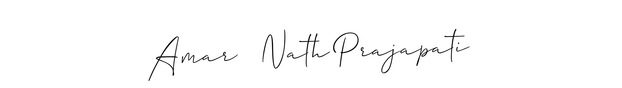 The best way (Allison_Script) to make a short signature is to pick only two or three words in your name. The name Amar   Nath Prajapati include a total of six letters. For converting this name. Amar   Nath Prajapati signature style 2 images and pictures png