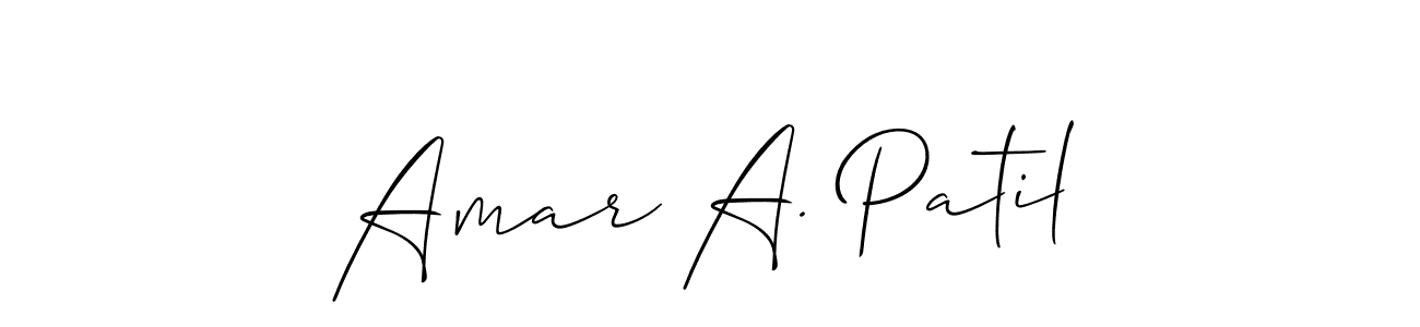 Check out images of Autograph of Amar A. Patil name. Actor Amar A. Patil Signature Style. Allison_Script is a professional sign style online. Amar A. Patil signature style 2 images and pictures png