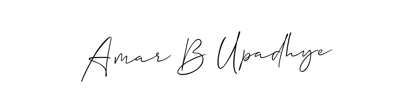 Create a beautiful signature design for name Amar B Upadhye. With this signature (Allison_Script) fonts, you can make a handwritten signature for free. Amar B Upadhye signature style 2 images and pictures png