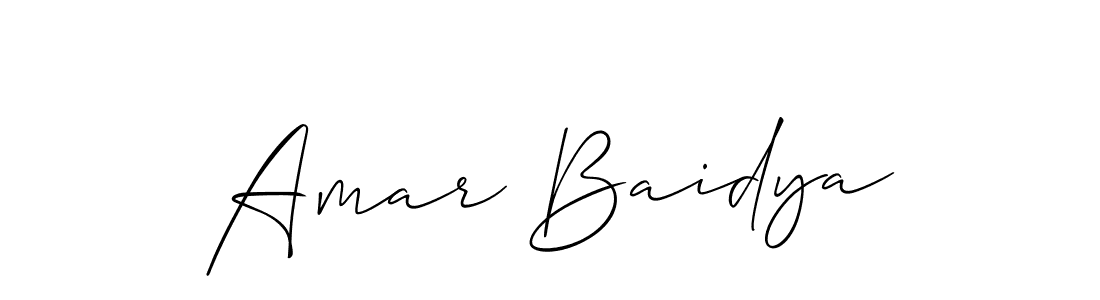 Also we have Amar Baidya name is the best signature style. Create professional handwritten signature collection using Allison_Script autograph style. Amar Baidya signature style 2 images and pictures png