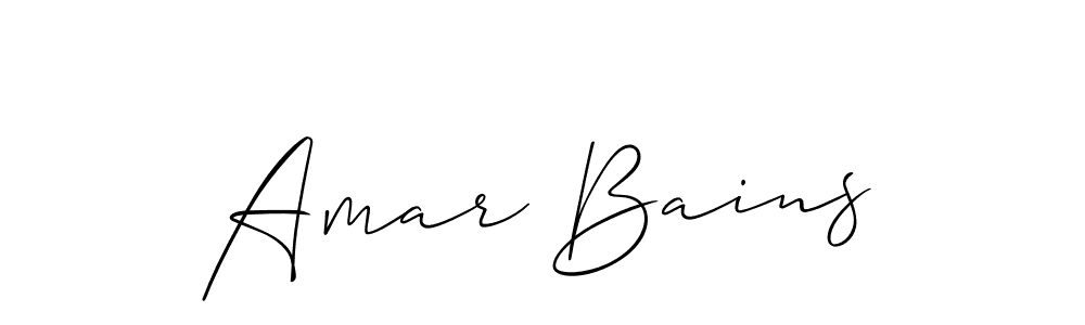 if you are searching for the best signature style for your name Amar Bains. so please give up your signature search. here we have designed multiple signature styles  using Allison_Script. Amar Bains signature style 2 images and pictures png