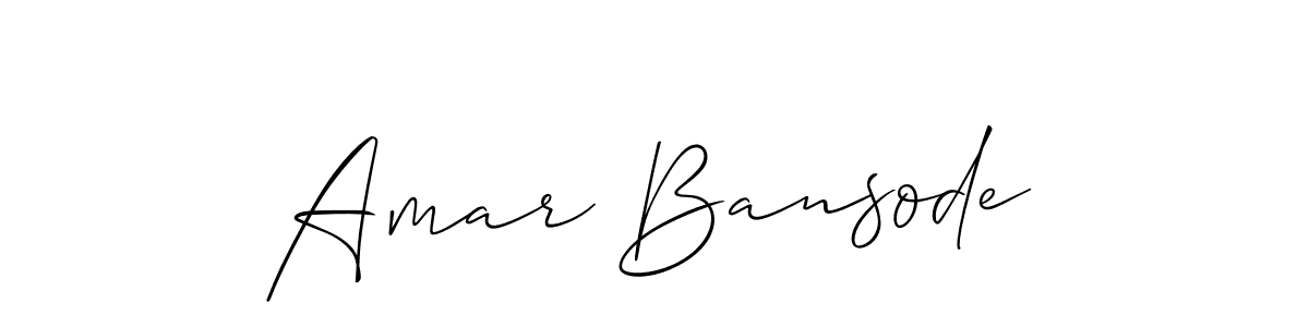 How to make Amar Bansode name signature. Use Allison_Script style for creating short signs online. This is the latest handwritten sign. Amar Bansode signature style 2 images and pictures png