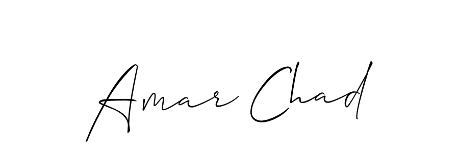 How to make Amar Chad name signature. Use Allison_Script style for creating short signs online. This is the latest handwritten sign. Amar Chad signature style 2 images and pictures png