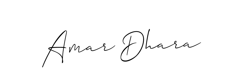 Allison_Script is a professional signature style that is perfect for those who want to add a touch of class to their signature. It is also a great choice for those who want to make their signature more unique. Get Amar Dhara name to fancy signature for free. Amar Dhara signature style 2 images and pictures png