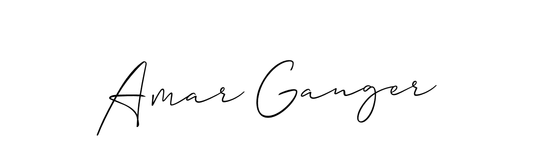 How to make Amar Ganger name signature. Use Allison_Script style for creating short signs online. This is the latest handwritten sign. Amar Ganger signature style 2 images and pictures png