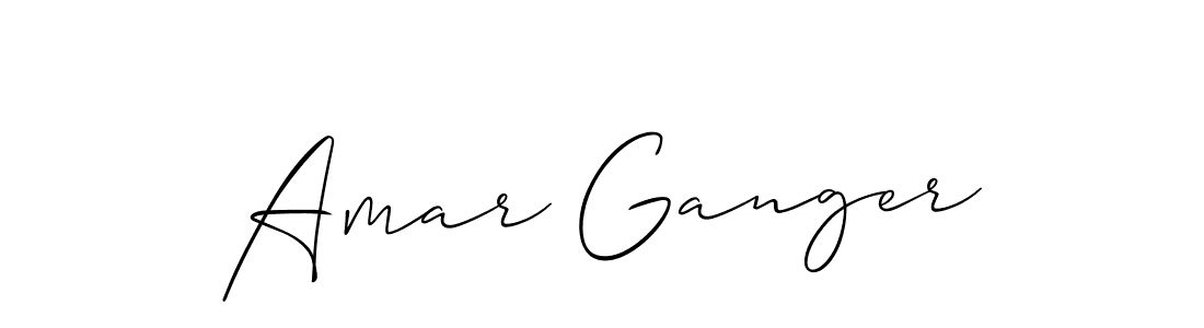 How to make Amar Ganger name signature. Use Allison_Script style for creating short signs online. This is the latest handwritten sign. Amar Ganger signature style 2 images and pictures png