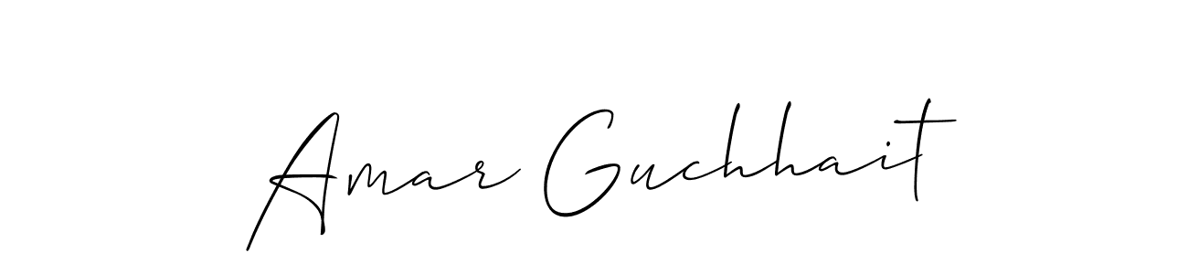 How to make Amar Guchhait name signature. Use Allison_Script style for creating short signs online. This is the latest handwritten sign. Amar Guchhait signature style 2 images and pictures png