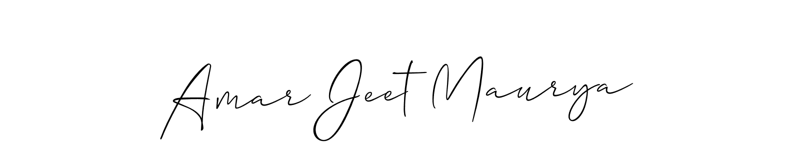 You should practise on your own different ways (Allison_Script) to write your name (Amar Jeet Maurya) in signature. don't let someone else do it for you. Amar Jeet Maurya signature style 2 images and pictures png