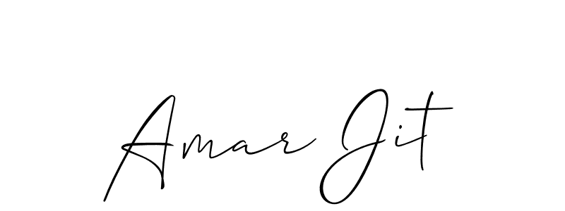 if you are searching for the best signature style for your name Amar Jit. so please give up your signature search. here we have designed multiple signature styles  using Allison_Script. Amar Jit signature style 2 images and pictures png