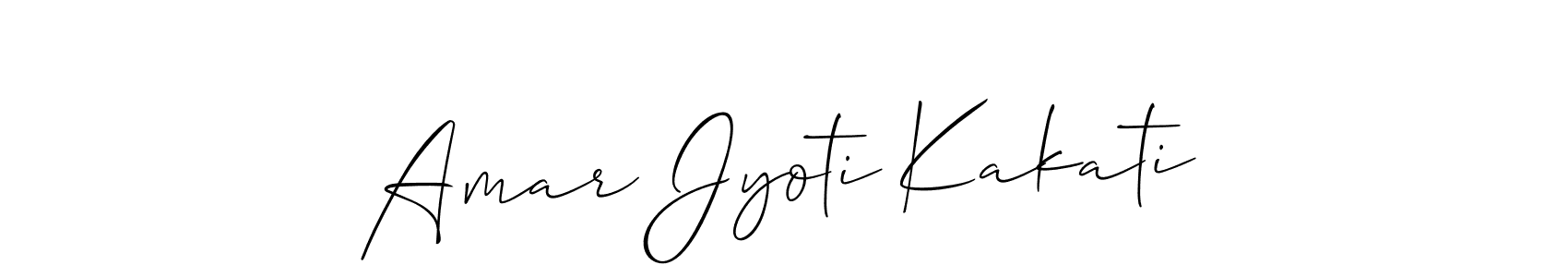 if you are searching for the best signature style for your name Amar Jyoti Kakati. so please give up your signature search. here we have designed multiple signature styles  using Allison_Script. Amar Jyoti Kakati signature style 2 images and pictures png