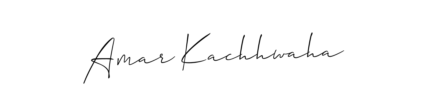 Design your own signature with our free online signature maker. With this signature software, you can create a handwritten (Allison_Script) signature for name Amar Kachhwaha. Amar Kachhwaha signature style 2 images and pictures png