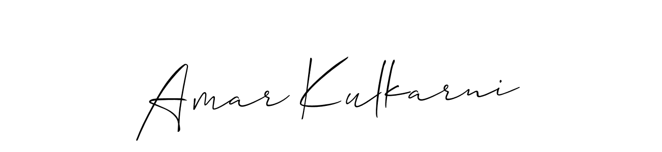 Make a beautiful signature design for name Amar Kulkarni. With this signature (Allison_Script) style, you can create a handwritten signature for free. Amar Kulkarni signature style 2 images and pictures png