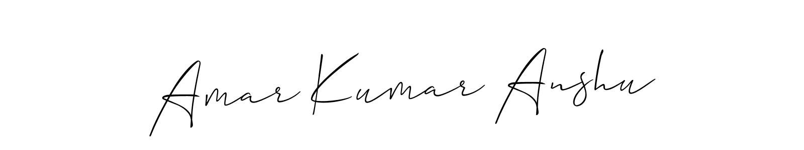 Design your own signature with our free online signature maker. With this signature software, you can create a handwritten (Allison_Script) signature for name Amar Kumar Anshu. Amar Kumar Anshu signature style 2 images and pictures png