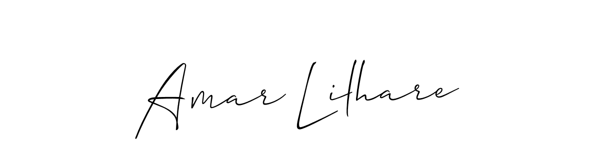 It looks lik you need a new signature style for name Amar Lilhare. Design unique handwritten (Allison_Script) signature with our free signature maker in just a few clicks. Amar Lilhare signature style 2 images and pictures png