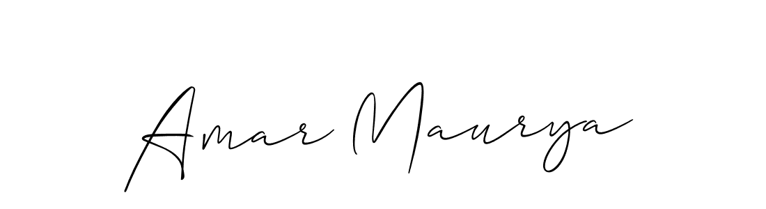 Design your own signature with our free online signature maker. With this signature software, you can create a handwritten (Allison_Script) signature for name Amar Maurya. Amar Maurya signature style 2 images and pictures png