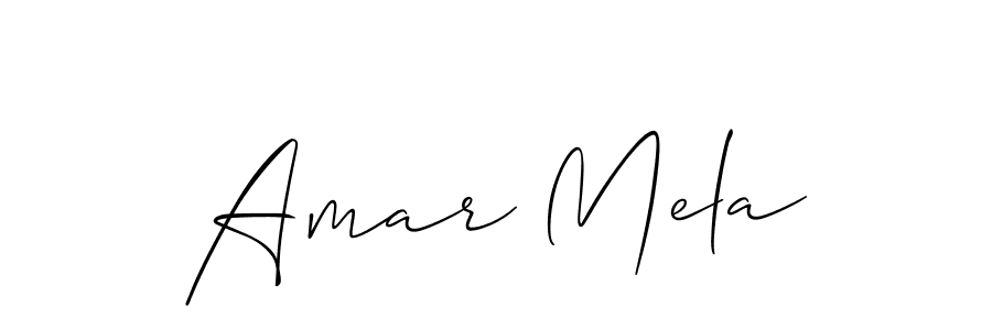 Use a signature maker to create a handwritten signature online. With this signature software, you can design (Allison_Script) your own signature for name Amar Mela. Amar Mela signature style 2 images and pictures png