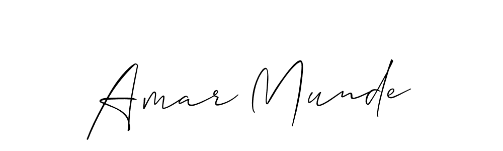 You should practise on your own different ways (Allison_Script) to write your name (Amar Munde) in signature. don't let someone else do it for you. Amar Munde signature style 2 images and pictures png