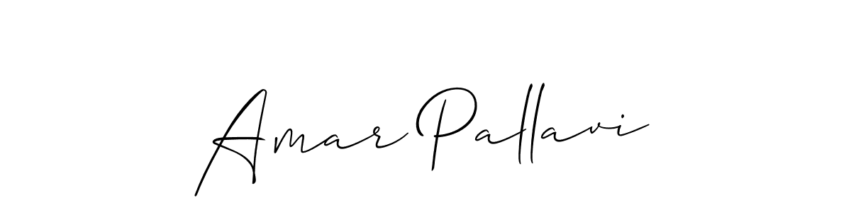 Use a signature maker to create a handwritten signature online. With this signature software, you can design (Allison_Script) your own signature for name Amar Pallavi. Amar Pallavi signature style 2 images and pictures png