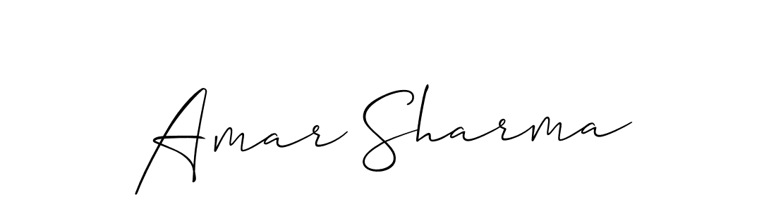 How to make Amar Sharma name signature. Use Allison_Script style for creating short signs online. This is the latest handwritten sign. Amar Sharma signature style 2 images and pictures png