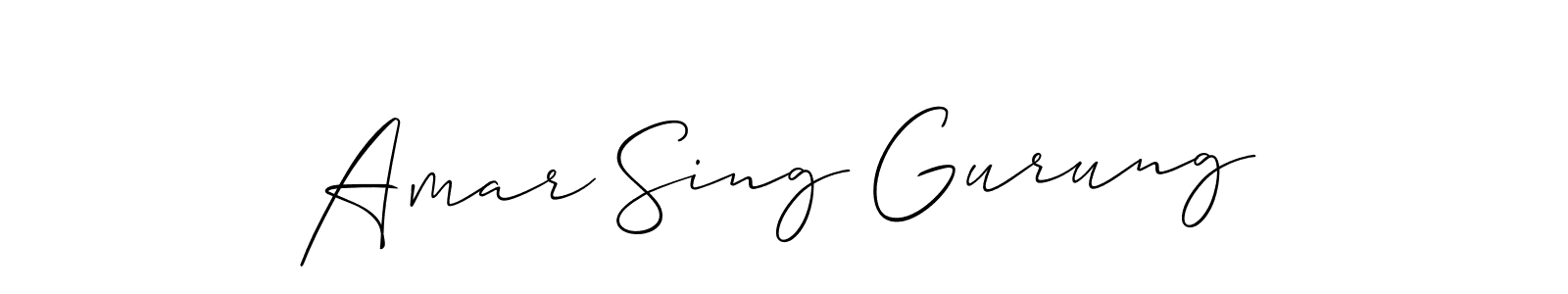 Amar Sing Gurung stylish signature style. Best Handwritten Sign (Allison_Script) for my name. Handwritten Signature Collection Ideas for my name Amar Sing Gurung. Amar Sing Gurung signature style 2 images and pictures png