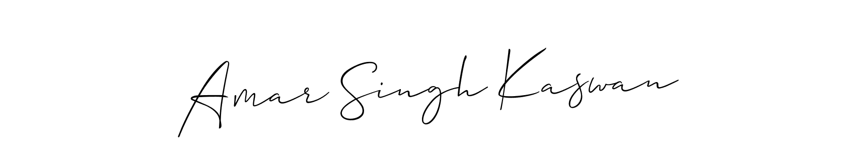 Use a signature maker to create a handwritten signature online. With this signature software, you can design (Allison_Script) your own signature for name Amar Singh Kaswan. Amar Singh Kaswan signature style 2 images and pictures png