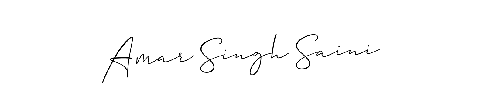 Make a beautiful signature design for name Amar Singh Saini. With this signature (Allison_Script) style, you can create a handwritten signature for free. Amar Singh Saini signature style 2 images and pictures png