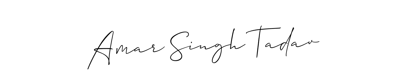 Similarly Allison_Script is the best handwritten signature design. Signature creator online .You can use it as an online autograph creator for name Amar Singh Tadav. Amar Singh Tadav signature style 2 images and pictures png