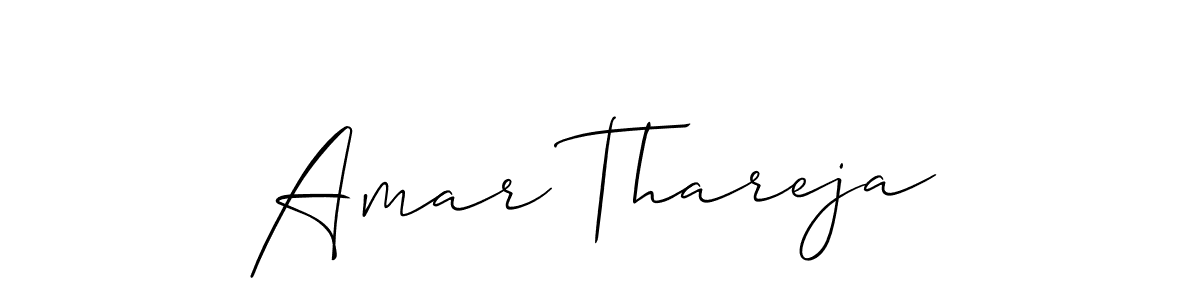 How to make Amar Thareja name signature. Use Allison_Script style for creating short signs online. This is the latest handwritten sign. Amar Thareja signature style 2 images and pictures png