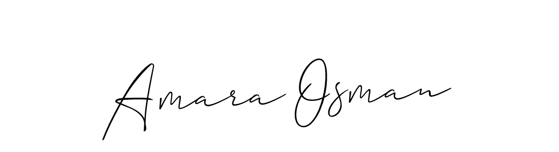 How to make Amara Osman name signature. Use Allison_Script style for creating short signs online. This is the latest handwritten sign. Amara Osman signature style 2 images and pictures png