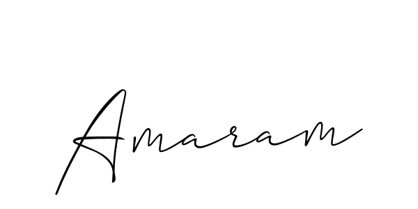Create a beautiful signature design for name Amaram. With this signature (Allison_Script) fonts, you can make a handwritten signature for free. Amaram signature style 2 images and pictures png