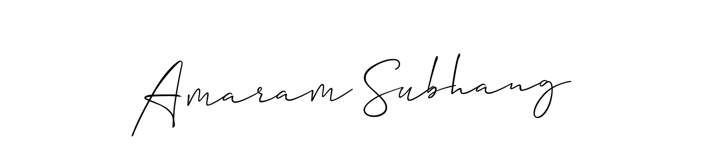 Once you've used our free online signature maker to create your best signature Allison_Script style, it's time to enjoy all of the benefits that Amaram Subhang name signing documents. Amaram Subhang signature style 2 images and pictures png