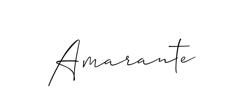 Use a signature maker to create a handwritten signature online. With this signature software, you can design (Allison_Script) your own signature for name Amarante. Amarante signature style 2 images and pictures png