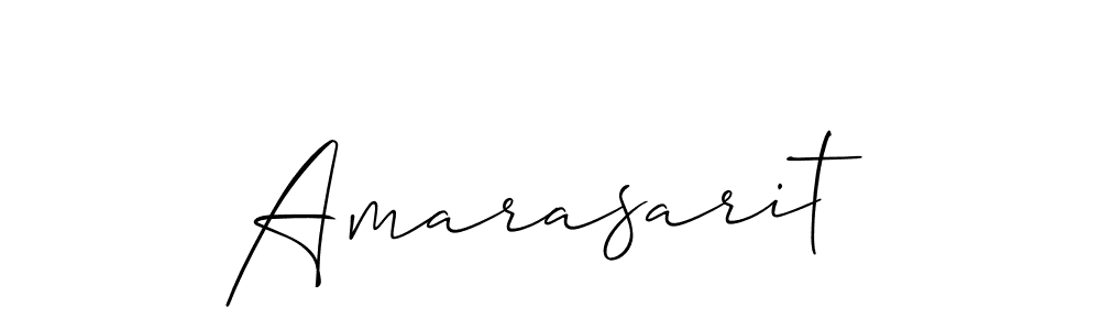 How to make Amarasarit name signature. Use Allison_Script style for creating short signs online. This is the latest handwritten sign. Amarasarit signature style 2 images and pictures png
