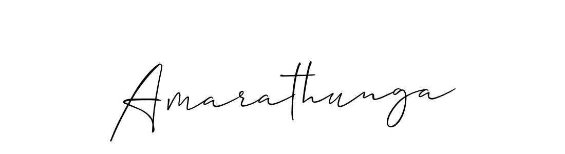 Also we have Amarathunga name is the best signature style. Create professional handwritten signature collection using Allison_Script autograph style. Amarathunga signature style 2 images and pictures png