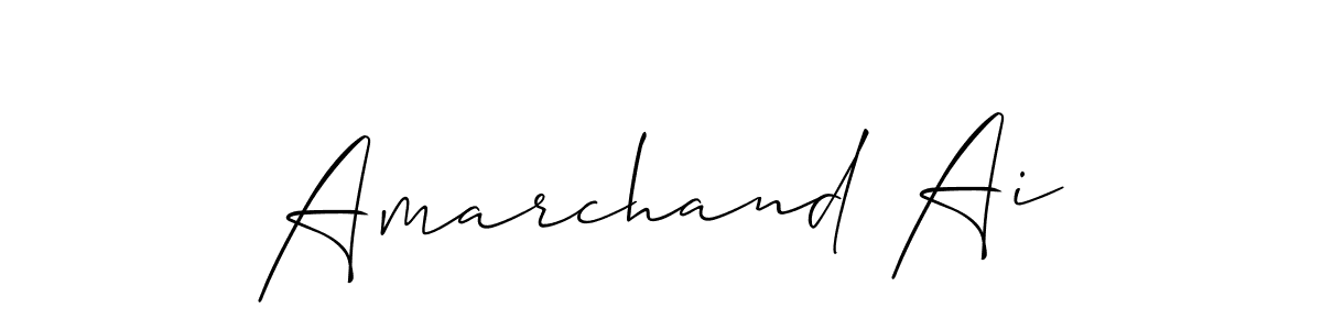 Create a beautiful signature design for name Amarchand Ai. With this signature (Allison_Script) fonts, you can make a handwritten signature for free. Amarchand Ai signature style 2 images and pictures png