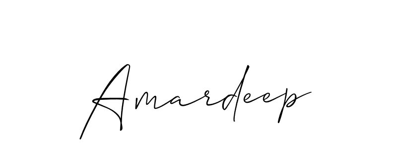 Design your own signature with our free online signature maker. With this signature software, you can create a handwritten (Allison_Script) signature for name Amardeep. Amardeep signature style 2 images and pictures png