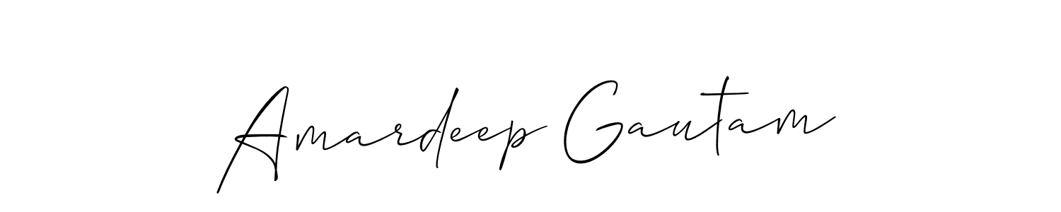 Make a beautiful signature design for name Amardeep Gautam. With this signature (Allison_Script) style, you can create a handwritten signature for free. Amardeep Gautam signature style 2 images and pictures png