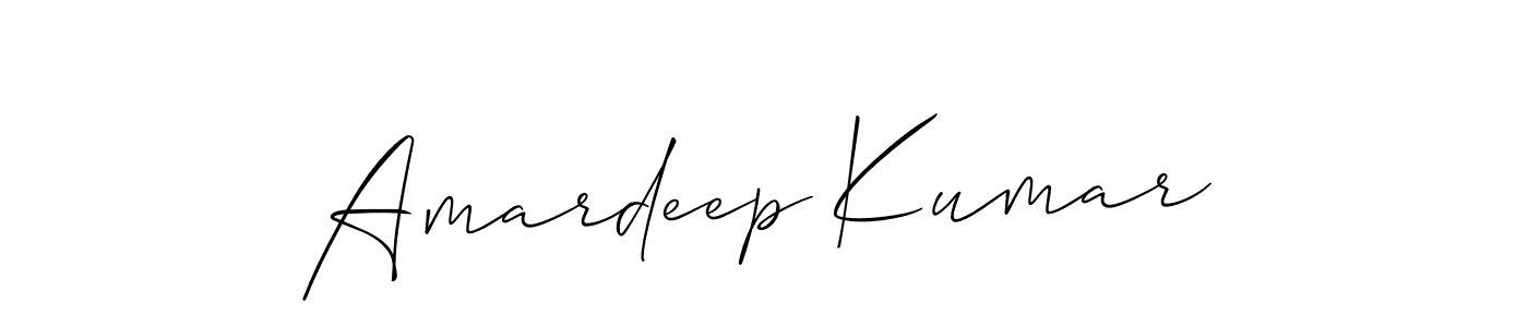 Allison_Script is a professional signature style that is perfect for those who want to add a touch of class to their signature. It is also a great choice for those who want to make their signature more unique. Get Amardeep Kumar name to fancy signature for free. Amardeep Kumar signature style 2 images and pictures png