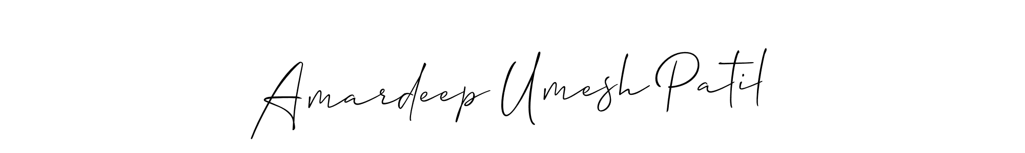 Also You can easily find your signature by using the search form. We will create Amardeep Umesh Patil name handwritten signature images for you free of cost using Allison_Script sign style. Amardeep Umesh Patil signature style 2 images and pictures png