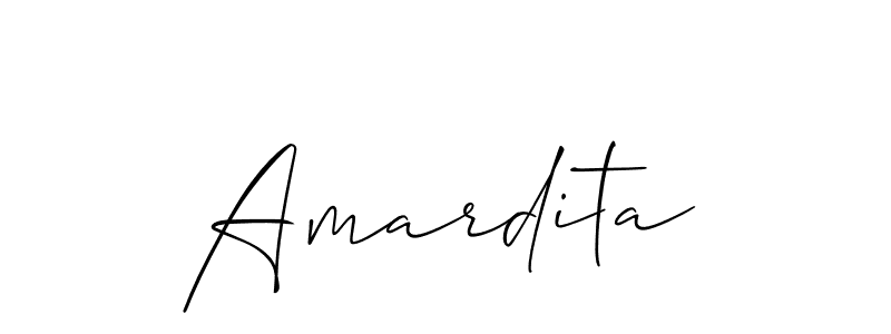 Create a beautiful signature design for name Amardita. With this signature (Allison_Script) fonts, you can make a handwritten signature for free. Amardita signature style 2 images and pictures png