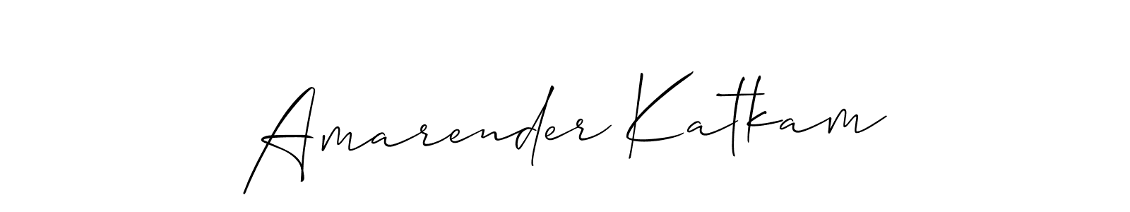 How to Draw Amarender Katkam signature style? Allison_Script is a latest design signature styles for name Amarender Katkam. Amarender Katkam signature style 2 images and pictures png