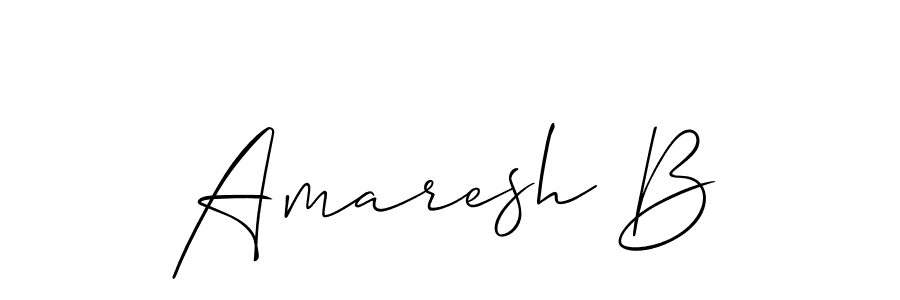 Also we have Amaresh B name is the best signature style. Create professional handwritten signature collection using Allison_Script autograph style. Amaresh B signature style 2 images and pictures png