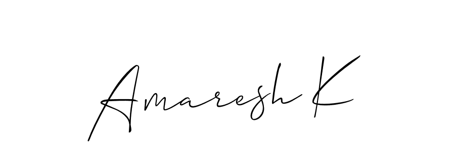 Also we have Amaresh K name is the best signature style. Create professional handwritten signature collection using Allison_Script autograph style. Amaresh K signature style 2 images and pictures png