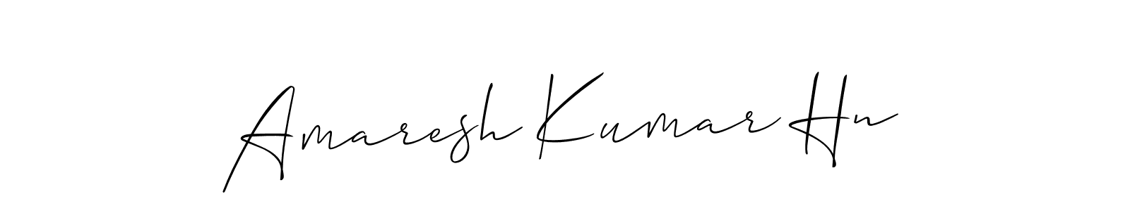 This is the best signature style for the Amaresh Kumar Hn name. Also you like these signature font (Allison_Script). Mix name signature. Amaresh Kumar Hn signature style 2 images and pictures png