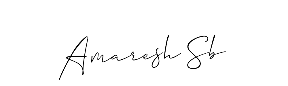 How to make Amaresh Sb signature? Allison_Script is a professional autograph style. Create handwritten signature for Amaresh Sb name. Amaresh Sb signature style 2 images and pictures png